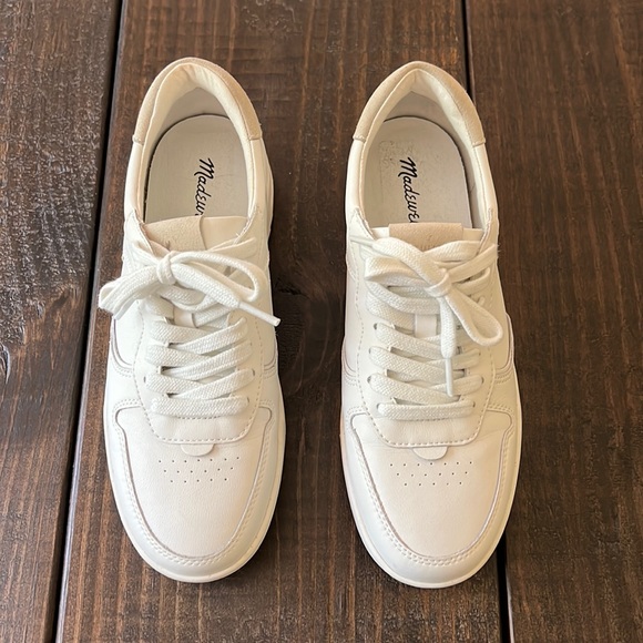 Madewell Shoes - Madewell Court Sneakers in White Leather